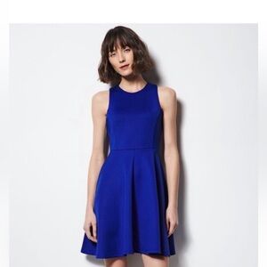 Milly for Design Nation Scuba Skater Dress Size 8 Sapphire Blue Fit and Flare